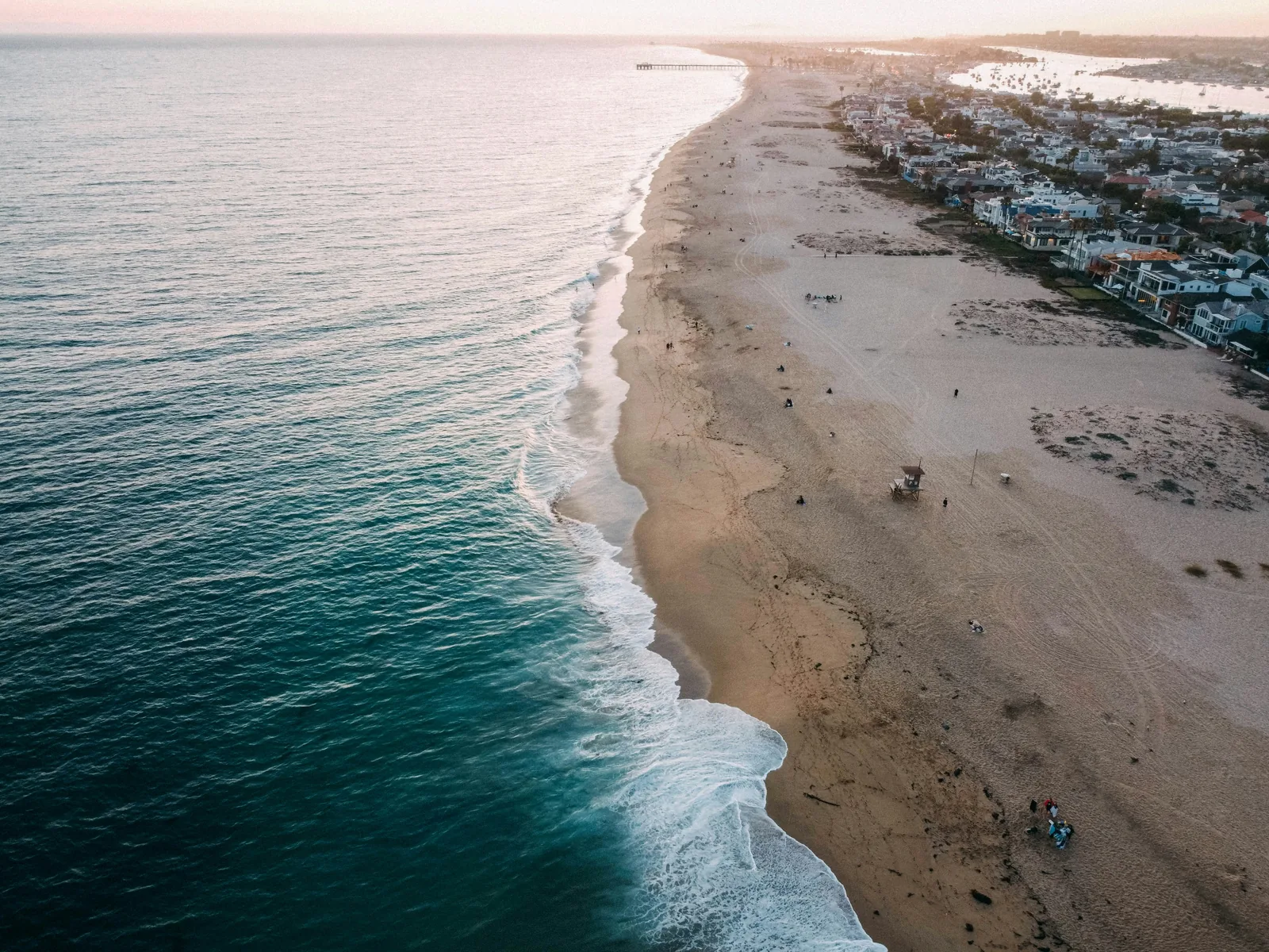 Aerial view of the Orange County shoreline